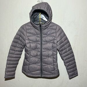 Lole Emeline Packable Down Gray Dotted Jacket Size XS